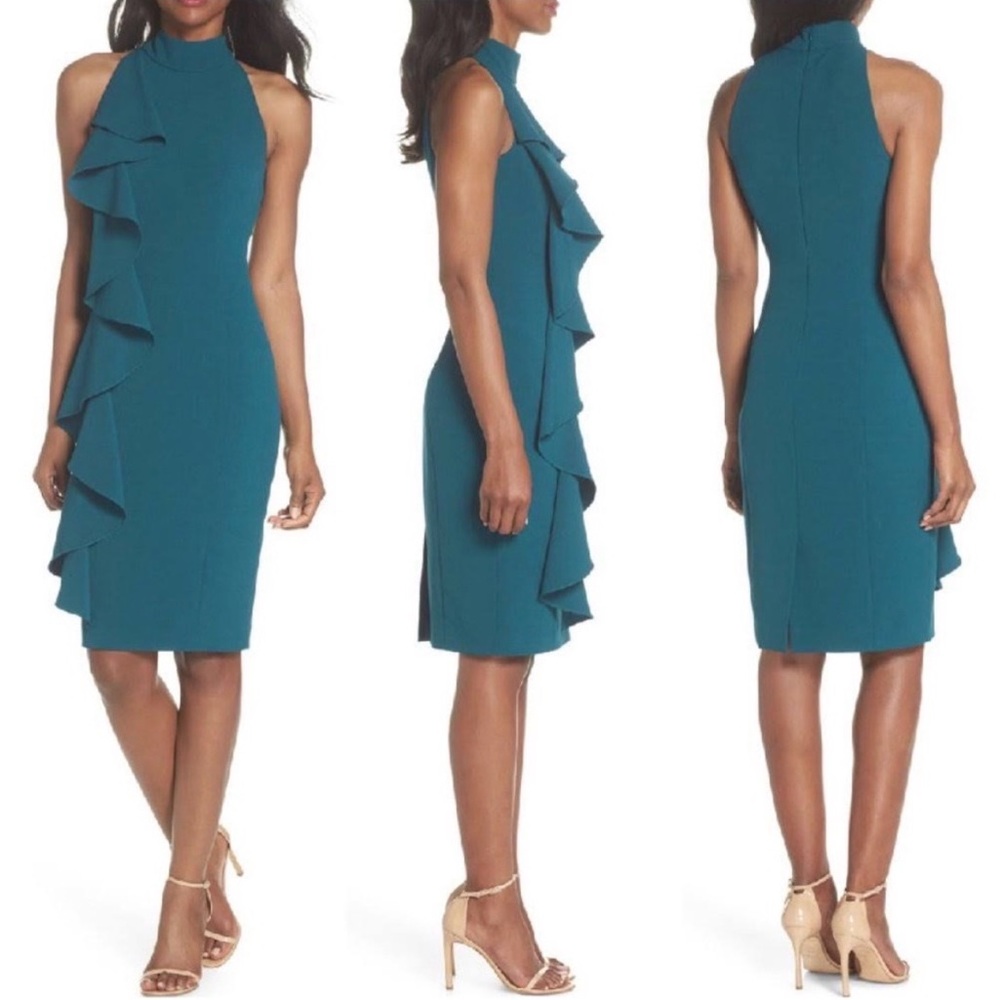 Eliza J Teal Midi Dress